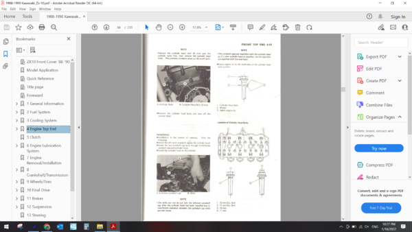 1988 1990 Kawasaki Zx10 DOWNLOAD SERVICE MANUAL PDF