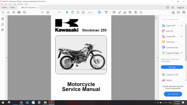 2000 2012 kawasaki Stockman 250 DOWNLOAD SERVICE MANUAL PDF