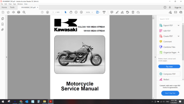 2004 2006 kawasaki VULCAN 1600 MEAN STREAK download service manual