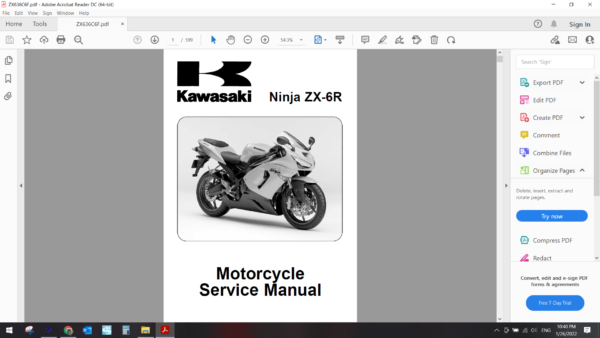 2005 2006 kawasaki ZX636 download service manual