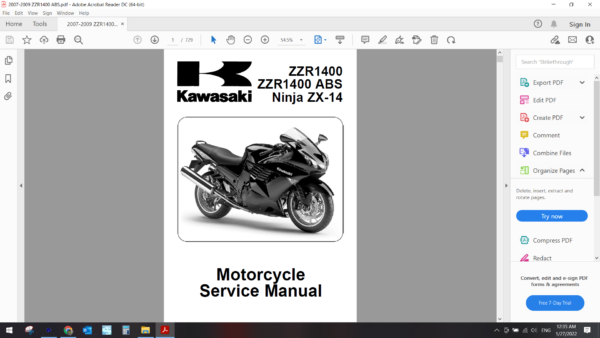 2008 2010 kawasaki ZZR 1400 ABS download service manual