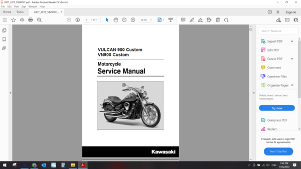 2007 2015 kawasaki VULCAN 900 Custom download service manual