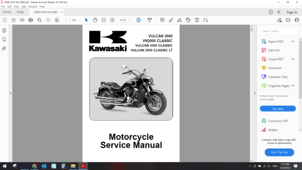 2008 2010 kawasaki VN 2000 download service manual