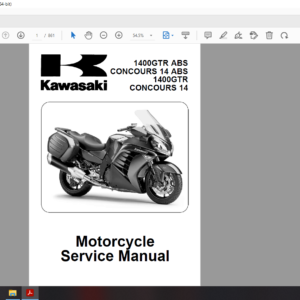2010 2012 kawasaki 1400GTR ABS download service manual