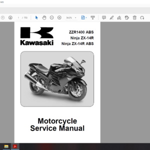 2011 2012 kawasaki ZX14R ABS download service manual