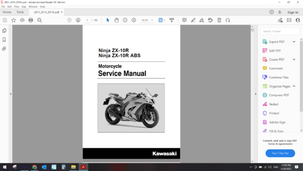 2011 2015 kawasaki ZX10r download service manual