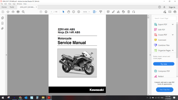 2016 2017 kawasaki ZX14 r download service manual