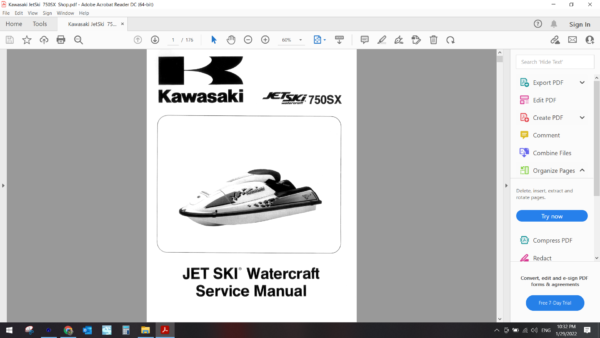 1991 1997 KAWASAKI 750 SX download service manual