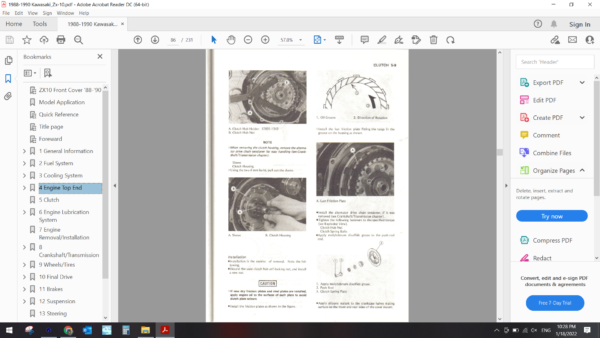 1988 1990 Kawasaki Zx10 DOWNLOAD SERVICE MANUAL PDF