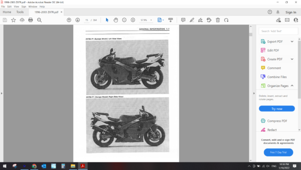 1996 1999 kawasaki ZX7R DOWNLOAD SERVICE MANUAL PDF