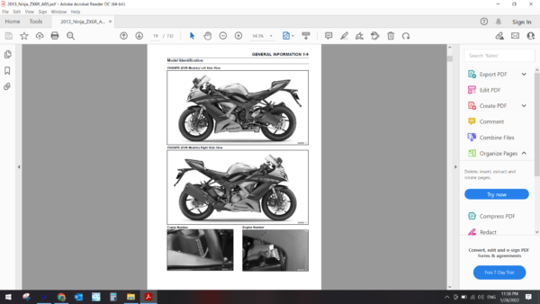 2013 kawasaki Ninja ZX6R ABS download service manual