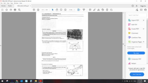 1996 1999 kawasaki ZX7R DOWNLOAD SERVICE MANUAL PDF