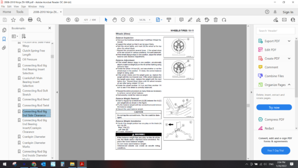 2008 2010 kawasaki Ninja ZX10R download service manual