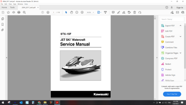 2003 2017 kawasaki stx 15 f download service manual