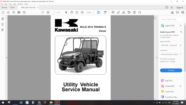 2008 kawasaki mule 3010 trans 4x4 diesel download service manual