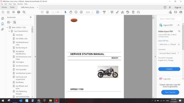 2006 Moto Guzzi Griso 1100 download service manual