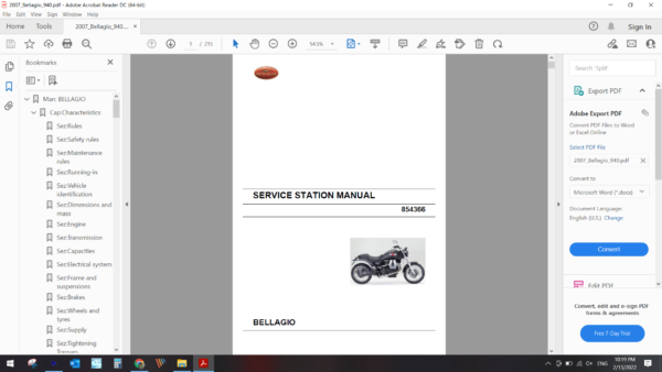 2007 moto guzzi Bellagio 940 download service manual