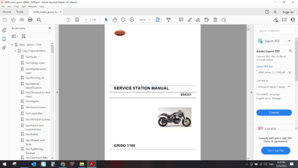 2009 moto guzzi GRISO 1100 download service manual