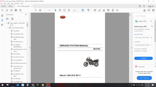 2011 moto guzzi Stelvio 1200 NTX download service manual