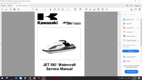 1992 1995 kawasaki 750 SX download service manual