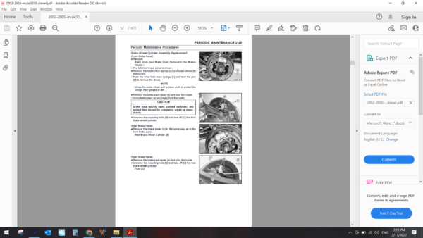 2003 2006 KAWASAKI mule 3010 diesel download service manual