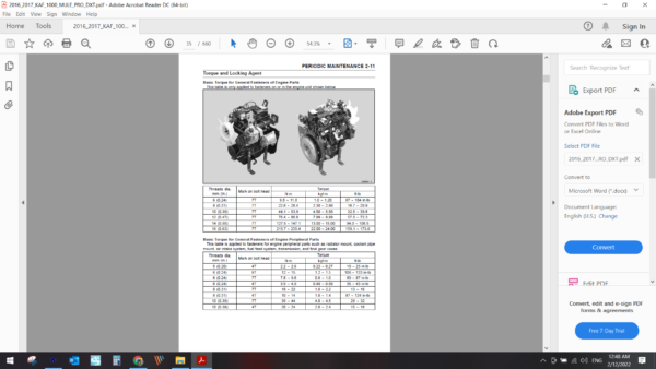 2016 2017 kawasaki KAF 1000 MULE PRO DXT download service manual