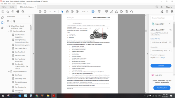 2012 Moto Guzzi California 1400 download service manual