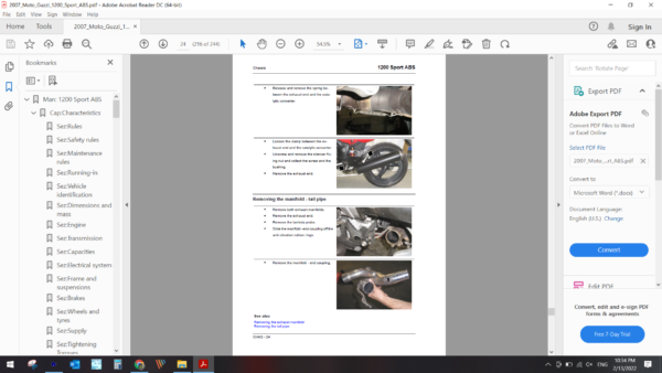 2007 Moto Guzzi 1200 Sport ABS download service manual