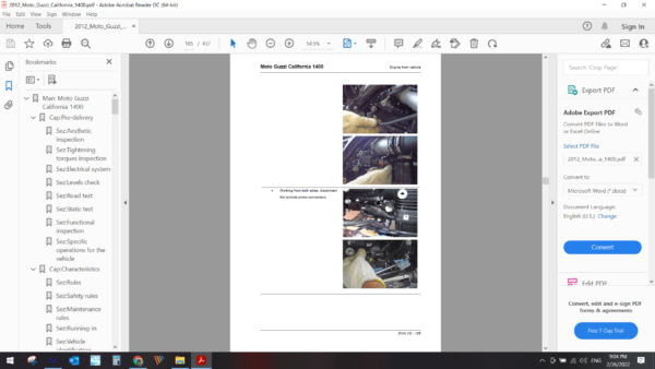 2012 Moto Guzzi California 1400 download service manual