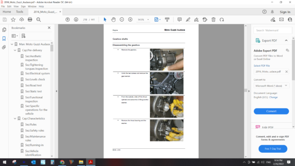 2016 Moto Guzzi Audace download service manual