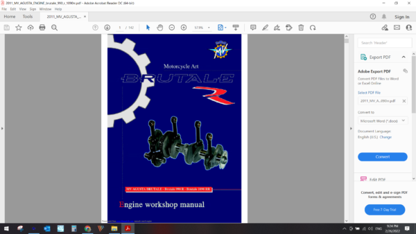 2011 MV AGUSTA brutale 990 r 1090rr download ENGINE service manual