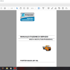 2008 2009 piaggio PORTER MAXXI download service manual pdf