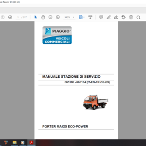 2008 2009 piaggio PORTER MAXXI ECO POWER download service manual pdf