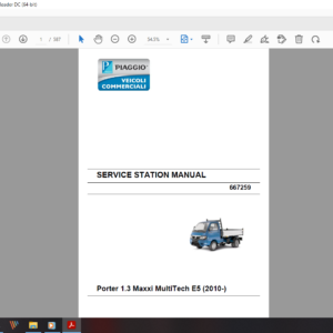 2010 piaggio Porter 1.3 Maxxi MultiTech E5 download service manual pdf