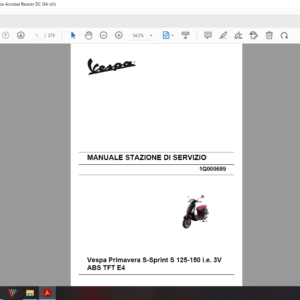 2020 Vespa Primavera S Sprint S 125 150 ie 3V download service manual pdf