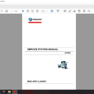 2008 piaggio APE CLASSIC download service manual