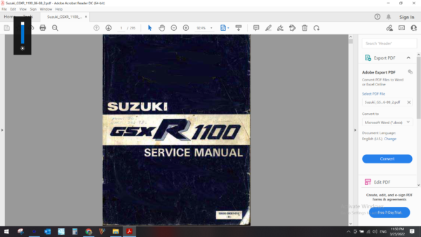 1986 1988 Suzuki GSXR 1100 download service manual pdf