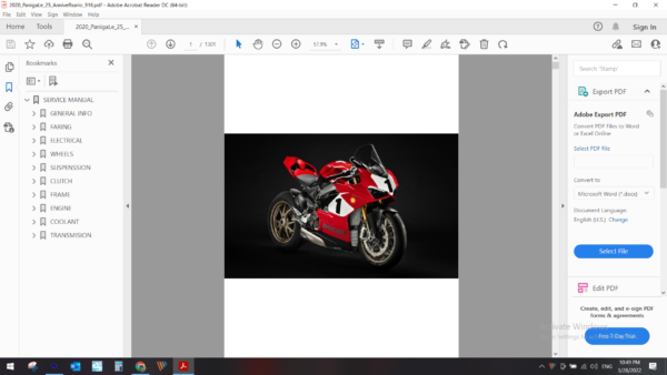 2020 Ducati Panigale 25 Anniversary 916 download service manual PDF