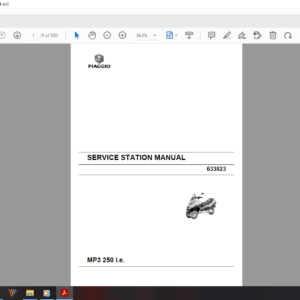 2007 Piaggio Mp3 250 download service manual pdf