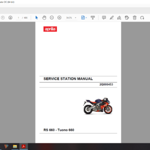 2020 APRILIA RS 660 Tuono 660 DOWNLOAD SERVICE MANUAL PDF