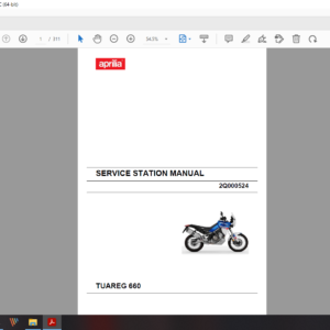 2021 APRILIA TUAREG 660 DOWNLOAD SERVICE MANUAL PDF