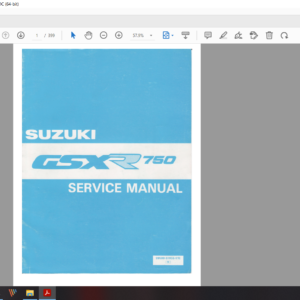 1988 1991 Suzuki GSX R750 download service manual pdf