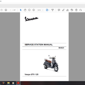 2008 Vespa GTV 125 download service manual pdf