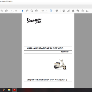 2021 Vespa 946 E4 E5 EMEA USA ASIA download service manual pdf