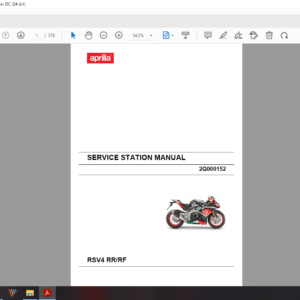 2015 2016 APRILIA RSV4 RR RF DOWNLOAD SERVICE MANUAL PDF