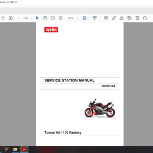 2021 aprilia Tuono V4 1100 Factory DOWNLOAD SERVICE MANUAL PDF