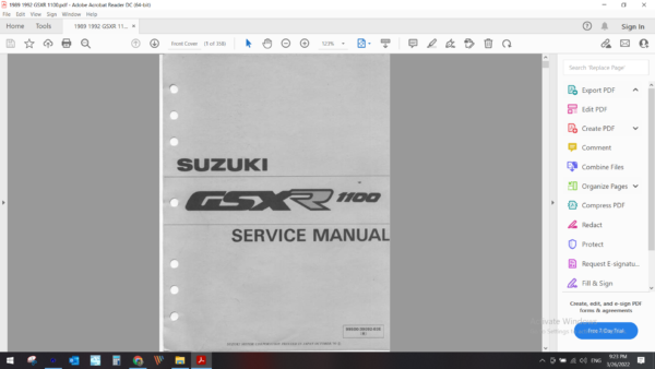 1989 1992 suzuki GSXR 1100 download service manual pdf