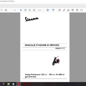 2016 Vespa Primavera 125 ie 150 ie 3V ABS download service manual pdf