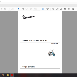 2021 Vespa Elettrica download service manual pdf