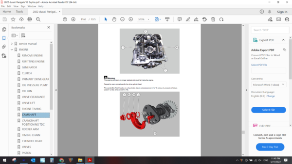 2022 Ducati Panigale V2 Bayliss download service manual PDF